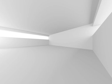 Fütüristik beyaz mimari tasarım arka plan