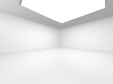 Fütüristik beyaz mimari tasarım arka plan