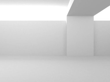 Fütüristik beyaz mimari tasarım arka plan