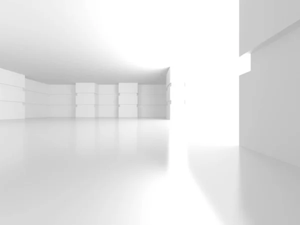 Futuristic White Architecture Design Background — Stock Photo, Image
