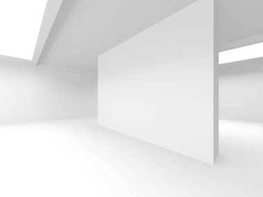 Fütüristik beyaz mimari tasarım arka plan