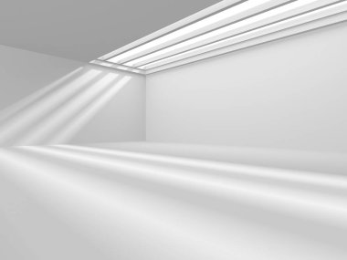 Fütüristik beyaz mimari tasarım arka plan