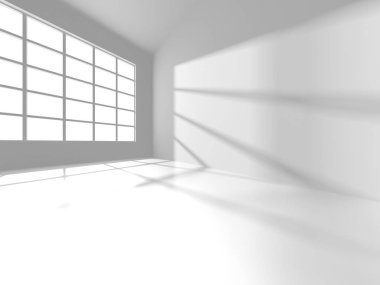 Fütüristik beyaz mimari tasarım arka plan