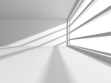 Fütüristik beyaz mimari tasarım arka plan