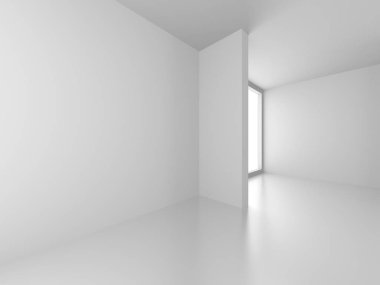 Fütüristik beyaz mimari tasarım arka plan