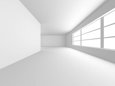 Fütüristik beyaz mimari tasarım arka plan