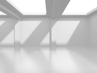 Fütüristik beyaz mimari tasarım arka plan