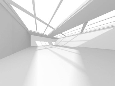 Fütüristik beyaz mimari tasarım arka plan