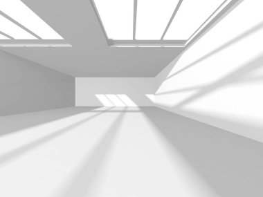 Fütüristik beyaz mimari tasarım arka plan