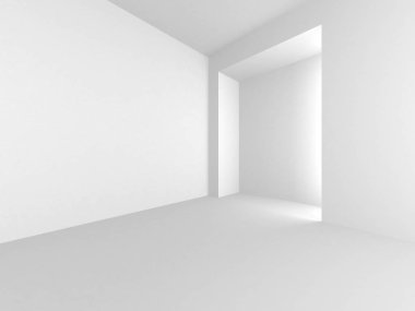 Fütüristik beyaz mimari tasarım arka plan