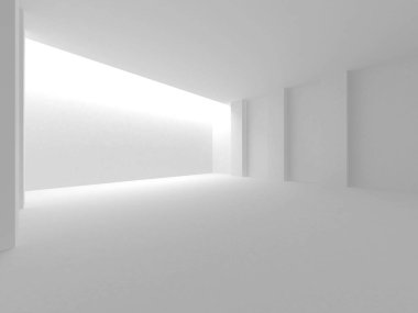 Fütüristik beyaz mimari tasarım arka plan