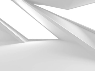 Fütüristik beyaz mimari tasarım arka plan
