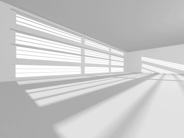 Fütüristik beyaz mimari tasarım arka plan