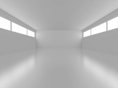 Fütüristik beyaz mimari tasarım arka plan