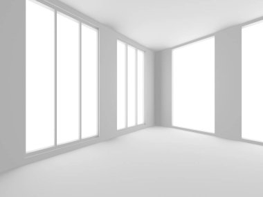 Fütüristik beyaz mimari tasarım arka plan