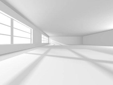 Fütüristik beyaz mimari tasarım arka plan