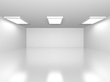 Fütüristik beyaz mimari tasarım arka plan