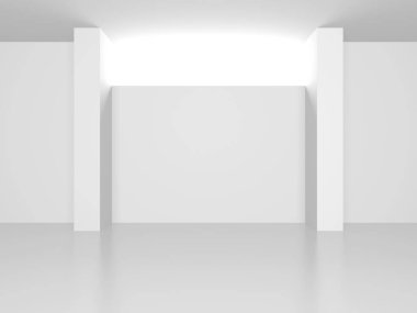 Fütüristik beyaz mimari tasarım arka plan