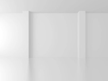 Fütüristik beyaz mimari tasarım arka plan