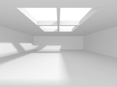 Fütüristik beyaz mimari tasarım arka plan