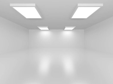 Fütüristik beyaz mimari tasarım arka plan