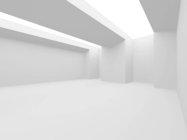 Fütüristik beyaz mimari tasarım arka plan