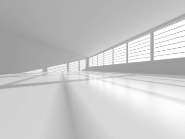 Fütüristik beyaz mimari tasarım arka plan