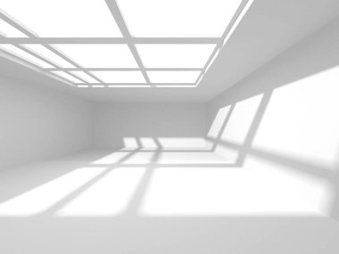 Fütüristik beyaz mimari tasarım arka plan