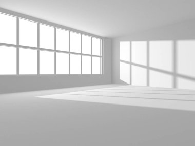 Fütüristik beyaz mimari tasarım arka plan