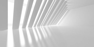 Fütüristik beyaz mimari tasarım arka plan