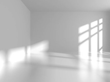 Fütüristik beyaz mimari tasarım arka plan