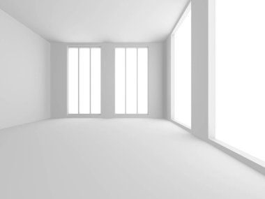 Fütüristik beyaz mimari tasarım arka plan