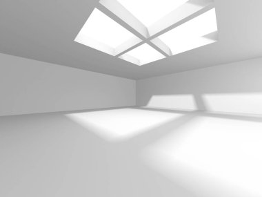 Fütüristik beyaz mimari tasarım arka plan