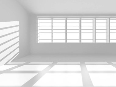 Fütüristik beyaz mimari tasarım arka plan