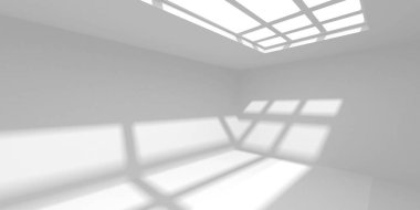 Fütüristik beyaz mimari tasarım arka plan