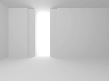 Fütüristik beyaz mimari tasarım arka plan