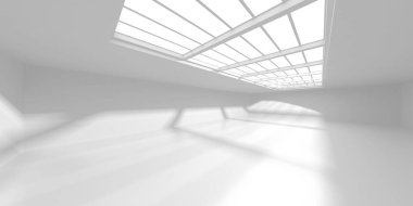 Fütüristik beyaz mimari tasarım arka plan