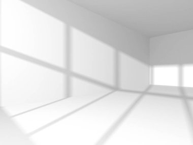 Fütüristik beyaz mimari tasarım arka plan