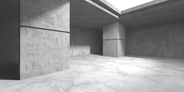 Stanza vuota di cemento scuro. Progettazione di architettura moderna — Foto Stock