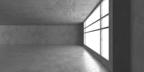 Sötét konkrét üres szoba. A modern építészet design — Stock Fotó