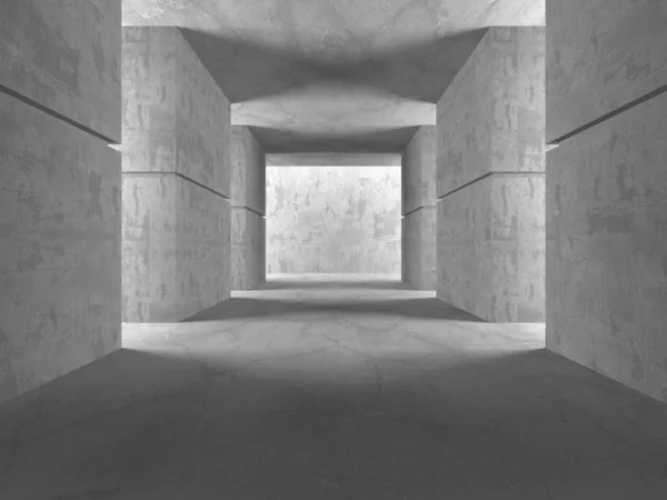 Mørk beton tomt rum. Moderne arkitektur design - Stock-foto