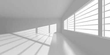 Fütüristik beyaz mimari tasarım arka plan