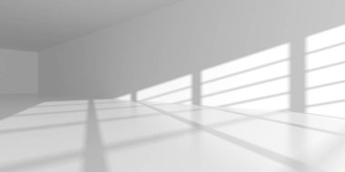 Fütüristik beyaz mimari tasarım arka plan