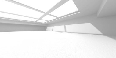 Fütüristik beyaz mimari tasarım arka plan