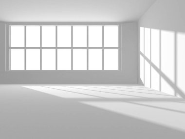 Fütüristik beyaz mimari tasarım arka plan