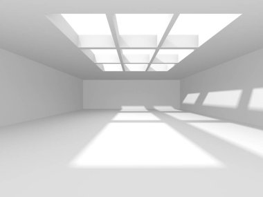 Fütüristik beyaz mimari tasarım arka plan