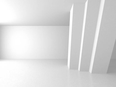 Fütüristik beyaz mimari tasarım arka plan