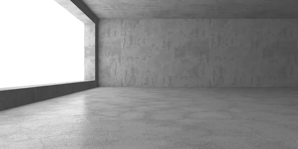 Ciemny pokój pusty betonu. Nowoczesna architektura — Zdjęcie stockowe