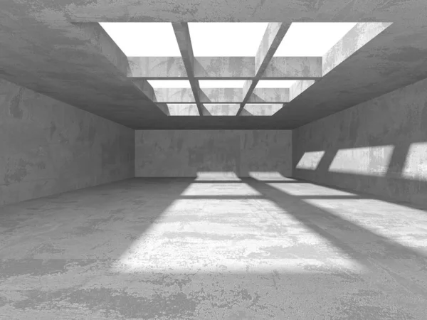 Dark concrete empty room. Modern architecture design — Stock Photo, Image