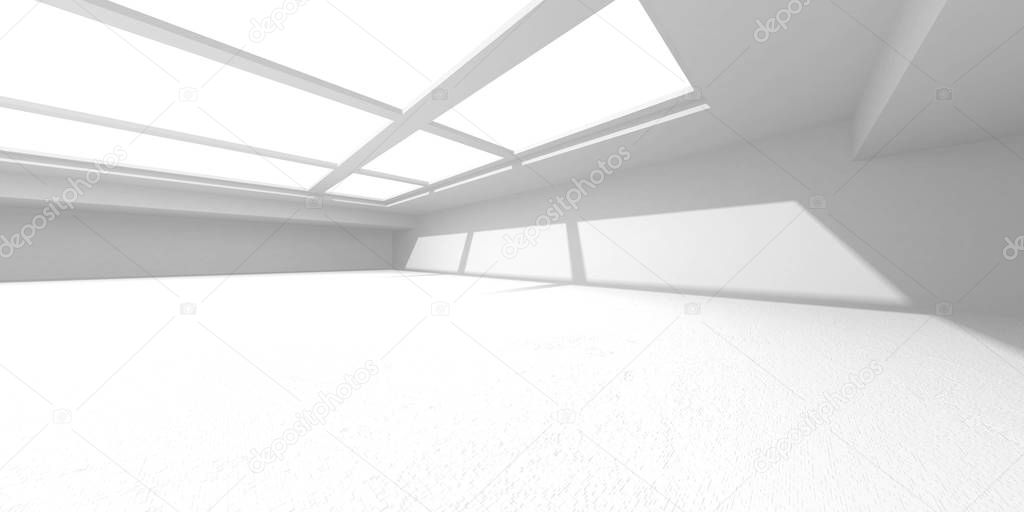 Futuristic White Architecture Design Background